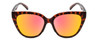 Front View of Smith Era Women Cateye Sunglasses in Tortoise/CP Polarized Rose Gold Mirror 55mm