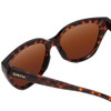 Close Up View of Smith Era Women Cateye Sunglasses in Tortoise/CP Polarized Rose Gold Mirror 55mm