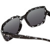 Close Up View of Smith Flare Ladies Sunglasses in Black Tortoise/CP Polarized Purple Mirror 57 mm