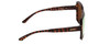 Side View of Smith Flare Lady Sunglasses in Tortoise Brown/CP Polarized Rose Gold Mirror 57mm