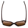 Top View of Smith Flare Lady Sunglasses in Tortoise Brown/CP Polarized Rose Gold Mirror 57mm