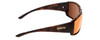 Side View of Smith Guides Choice Unisex Sunglasses in Tortoise Brown/Polarchromic Copper 62mm