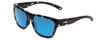 Profile View of Smith Joya Ladies Sunglasses in Sky Tortoise Brown/CP Polarized Blue Mirror 56mm