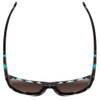 Top View of Smith Joya Ladies Sunglasses in Sky Tortoise Brown/CP Polarized Blue Mirror 56mm
