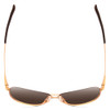 Top View of Smith Langley Unisex Pilot Sunglasses in Rose Gold Black/Polarized Brown 60 mm