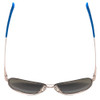 Top View of Smith Langley Unisex Pilot Sunglass Ruthenium Silver/Polarize Blue Mirror 60mm