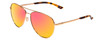 Profile View of Smith Layback Unisex Pilot Sunglasses Rose Gold ChromaPop Polarize Mirror 60mm