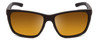 Front View of Smith Longfin Wrap Sunglasses in Gravy Grey/CP Polarized Bronze Mirror Gold 59mm
