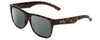 Profile View of Smith Optics Lowdown 2 Designer Polarized Sunglasses with Custom Cut Smoke Grey Lenses in Vintage Tortoise Havana Brown Gold Unisex Classic Full Rim Acetate 55 mm