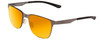 Profile View of Smith Lowdown Metal Sunglasses Brushed Gun/CP Polarized Bronze Mirror Gold 54 mm