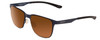Profile View of Smith Lowdown Metal Classic Sunglasses French Navy Blue/CP Polarized Brown 54 mm