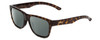 Profile View of Smith Optics Lowdown Slim 2 Designer Polarized Sunglasses with Custom Cut Smoke Grey Lenses in Vintage Tortoise Havana Brown Gold Unisex Classic Full Rim Acetate 53 mm