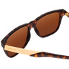 Close Up View of Smith Lowdown Steel Classic Sunglasses Dark Tortoise Gold/CP Polarize Brown 56mm