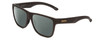 Profile View of Smith Optics Lowdown Xl 2 Designer Polarized Reading Sunglasses with Custom Cut Powered Smoke Grey Lenses in Matte Gravy Grey Unisex Classic Full Rim Acetate 60 mm