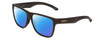 Profile View of Smith Optics Lowdown Xl 2 Designer Polarized Reading Sunglasses with Custom Cut Powered Blue Mirror Lenses in Matte Gravy Grey Unisex Classic Full Rim Acetate 60 mm