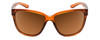 Front View of Smith Monterey Ladies Cateye Sunglasses Crystal Tobacco/CP Polarized Brown 58 mm