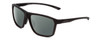 Profile View of Smith Optics Pinpoint Designer Polarized Sunglasses with Custom Cut Smoke Grey Lenses in Matte Black Unisex Square Full Rim Acetate 59 mm