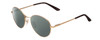 Profile View of Smith Optics Prep Designer Polarized Sunglasses with Custom Cut Smoke Grey Lenses in Matte Gold Unisex Round Full Rim Metal 53 mm