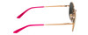 Side View of Smith Optics Prep Unisex Round Designer Sunglasses Polarized Rose Gold Pink 53mm