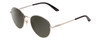 Profile View of Smith Prep Unisex Round Designer Sunglasses in Silver Black/Polarized Gray 59 mm