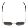 Top View of Smith Prep Unisex Round Designer Sunglasses in Silver Black/Polarized Gray 59 mm