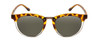 Front View of Smith Questa Ladies Round Sunglass Amber Brown Tortoise/Polarize Gray Green 50mm