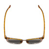 Top View of Smith Questa Ladies Round Sunglass Amber Brown Tortoise/Polarize Gray Green 50mm