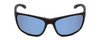 Front View of Smith Redding Unisex Wrap Sunglasses Black/CP Glass Polarized Blue Mirror 62 mm