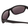 Close Up View of Smith Redding Unisex Wrap Sunglasses Black/CP Glass Polarized Blue Mirror 62 mm