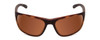 Front View of Smith Redding Unisex Wrap Sunglasses Tortoise Gold/CP Glass Polarized Brown 62mm