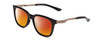 Profile View of Smith Optics Roam Designer Polarized Sunglasses with Custom Cut Red Mirror Lenses in Gloss Black Unisex Classic Full Rim Acetate 53 mm