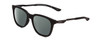 Profile View of Smith Optics Roam Designer Polarized Sunglasses with Custom Cut Smoke Grey Lenses in Matte Black Unisex Classic Full Rim Acetate 53 mm