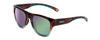 Profile View of Smith Rockaway Cateye Sunglasses Tortoise Fade/CP Polarize Opal Blue Mirror 52mm