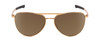 Front View of Smith Serpico Slim 2 Unisex Pilot Sunglasses Gold/CP Polarized Gray Green 60mm