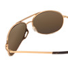 Close Up View of Smith Serpico Slim 2 Unisex Pilot Sunglasses Gold/CP Polarized Gray Green 60mm