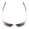 Top View of Smith Serpico Slim 2 Pilot Sunglasses Silver/CP Polarized Platinum Mirror 60mm