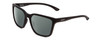 Profile View of Smith Optics Shoutout Designer Polarized Sunglasses with Custom Cut Smoke Grey Lenses in Matte Black Unisex Retro Full Rim Acetate 57 mm