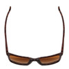 Top View of Smith Shoutout Retro Sunglass Tortoise Brown Gold/CP Polarized Green Mirror 57mm