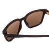 Close Up View of Smith Shoutout Core Unisex Retro Sunglasses Tortoise Gold/Polarized Brown 57 mm
