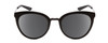 Front View of Smith Somerset Women Cateye Designer Sunglasses Gloss Black/Polarized Gray 53 mm