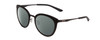 Profile View of Smith Optics Somerset Designer Polarized Sunglasses with Custom Cut Smoke Grey Lenses in Matte Black Ladies Cateye Full Rim Stainless Steel 53 mm