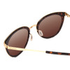 Close Up View of Smith Somerset Ladies Cateye Sunglass Tortoise Gold/Polarize Brown Gradient 53mm