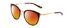 Profile View of Smith Optics Somerset Designer Polarized Sunglasses with Custom Cut Red Mirror Lenses in Tortoise Rose Ladies Cateye Full Rim Stainless Steel 53 mm