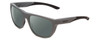 Profile View of Smith Optics Barra Designer Polarized Sunglasses with Custom Cut Smoke Grey Lenses in Matte Cement Grey Unisex Classic Full Rim Acetate 59 mm