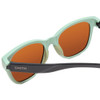 Close Up View of Smith Caper Women Cateye Sunglasses Saltwater Green Blue/CP Polarized Brown 53mm