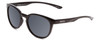 Profile View of Smith Eastbank Unisex Round Sunglasses Gloss Black/ChromaPop Polarize Black 52mm