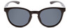 Front View of Smith Eastbank Unisex Round Sunglasses Gloss Black/ChromaPop Polarize Black 52mm