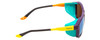 Side View of Smith Embark Sunglasses Purple Cinder Hi Viz/CP Polarized Opal Blue Mirror 58 mm