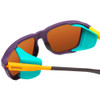 Close Up View of Smith Embark Sunglasses Purple Cinder Hi Viz/CP Polarized Opal Blue Mirror 58 mm