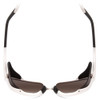 Top View of Smith Embark Wrap Sunglasses in White & ChromaPop Polarized Platinum Mirror 58mm